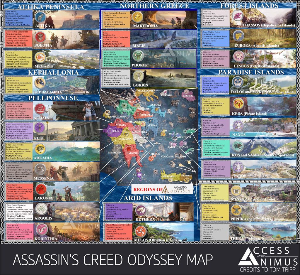 Here Is The Assassin's Creed Odyssey Map You've Been Searching For